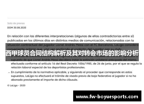 西甲球员合同结构解析及其对转会市场的影响分析 西甲球员合同结构解析及其对转会市场的影响分析